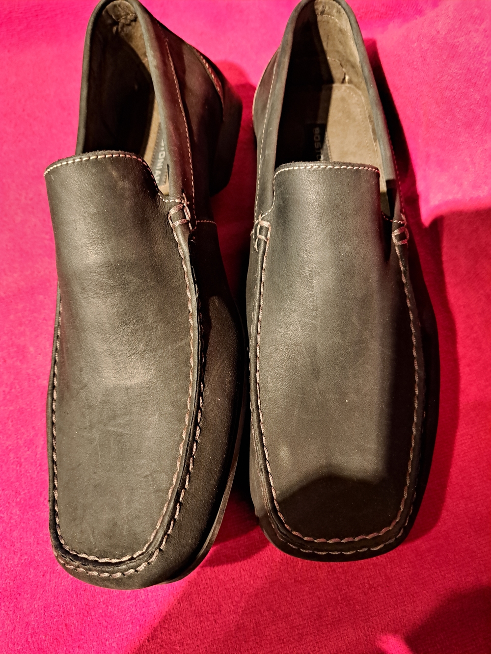 Men's Blak Leather Slip-On Loafers